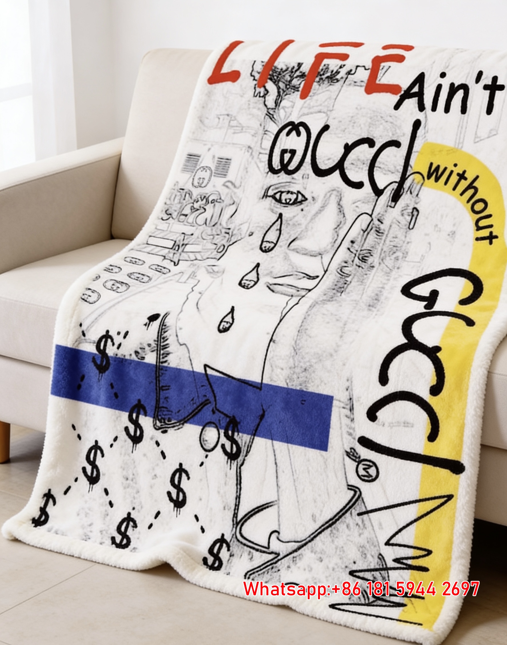 Gucci Throw Blankets Life Ain't Without Gucci GGJY (11)